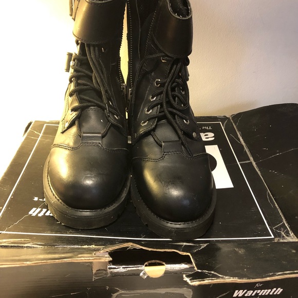 Altimate Leather Motorcycle Snowmobile Boot New York style Leather Size 12 Men’s - Picture 2 of 12